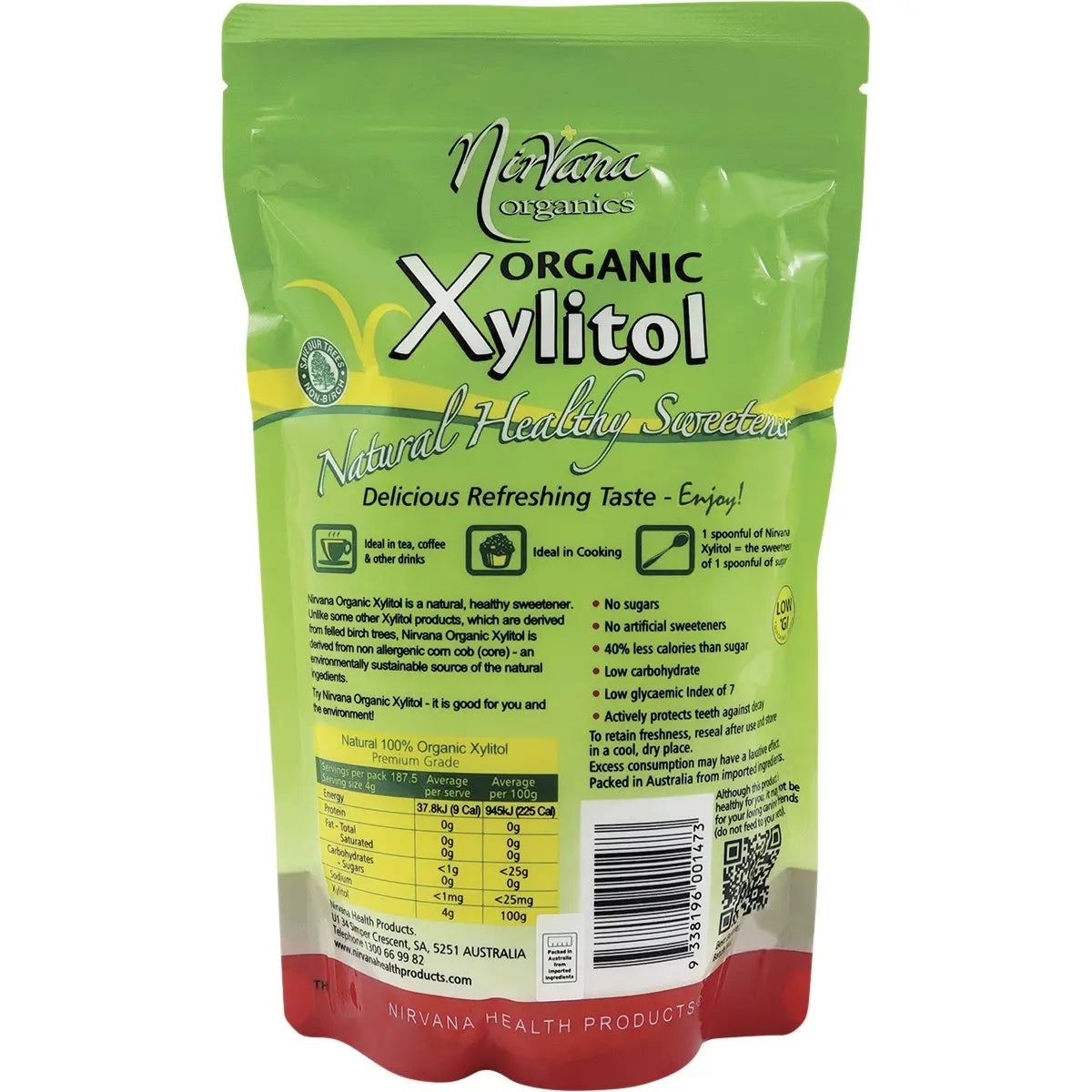 NIRVANA Xylitol Certified Organic 750g NIRVANA