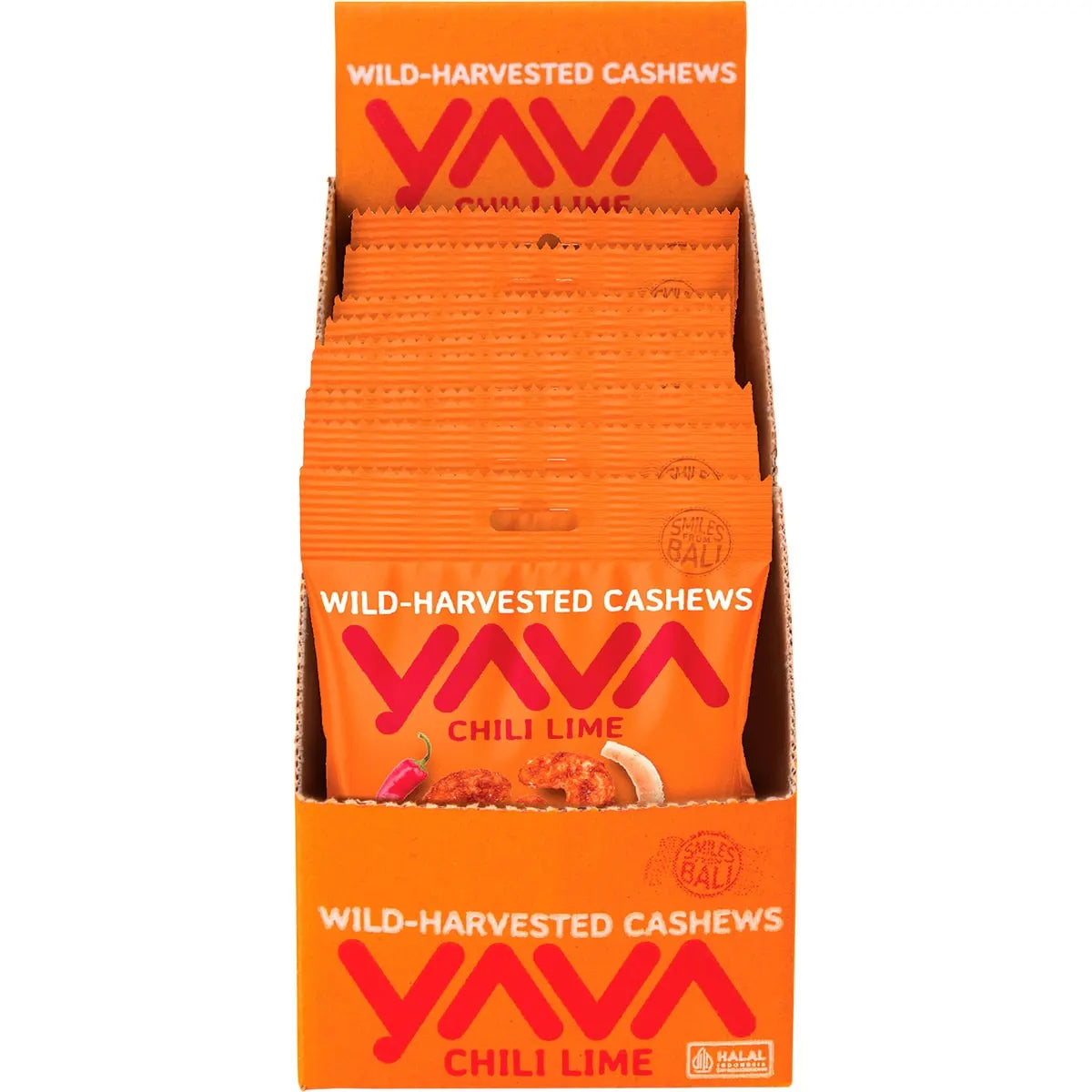 YAVA Wild-Harvested Cashews Chili Lime 10x35g YAVA