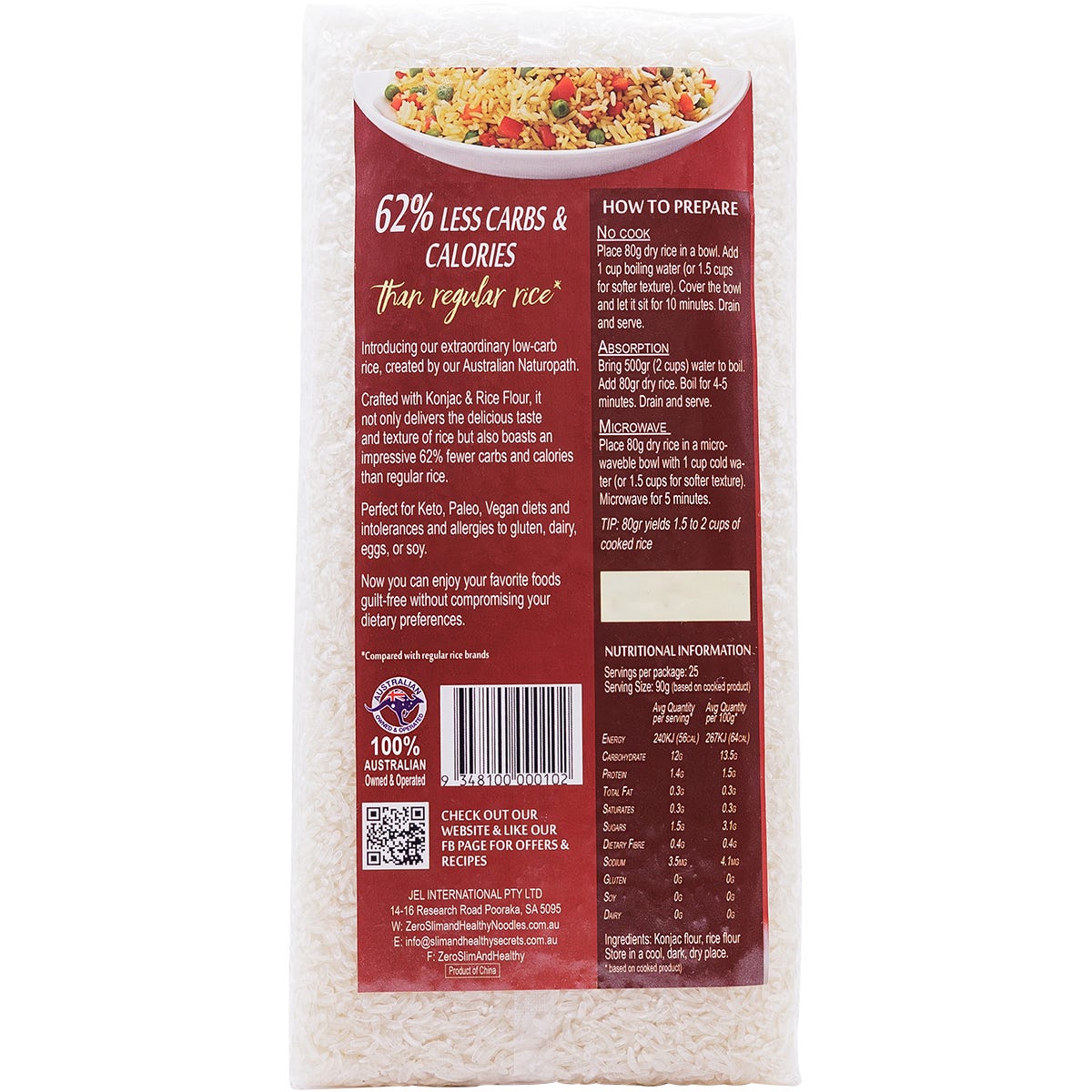 Zero Slim & Healthy Low Carb Rice 1kg