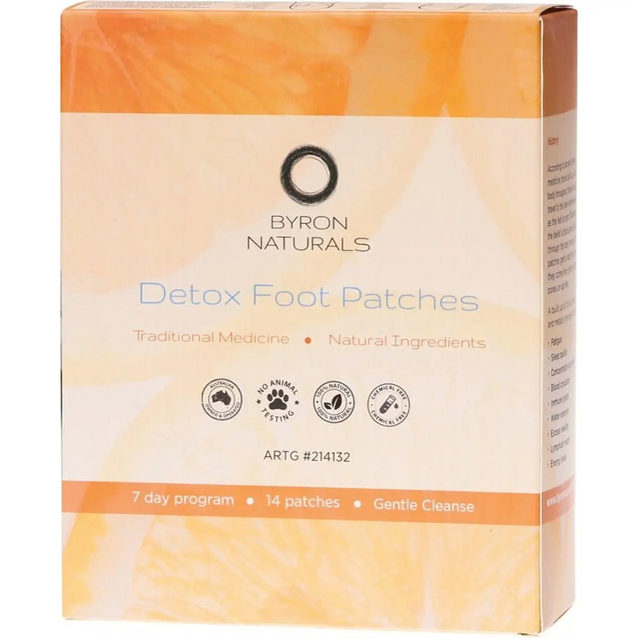 Byron Naturals Foot Patches Contains 7 Pairs (14 Patches) 7x2