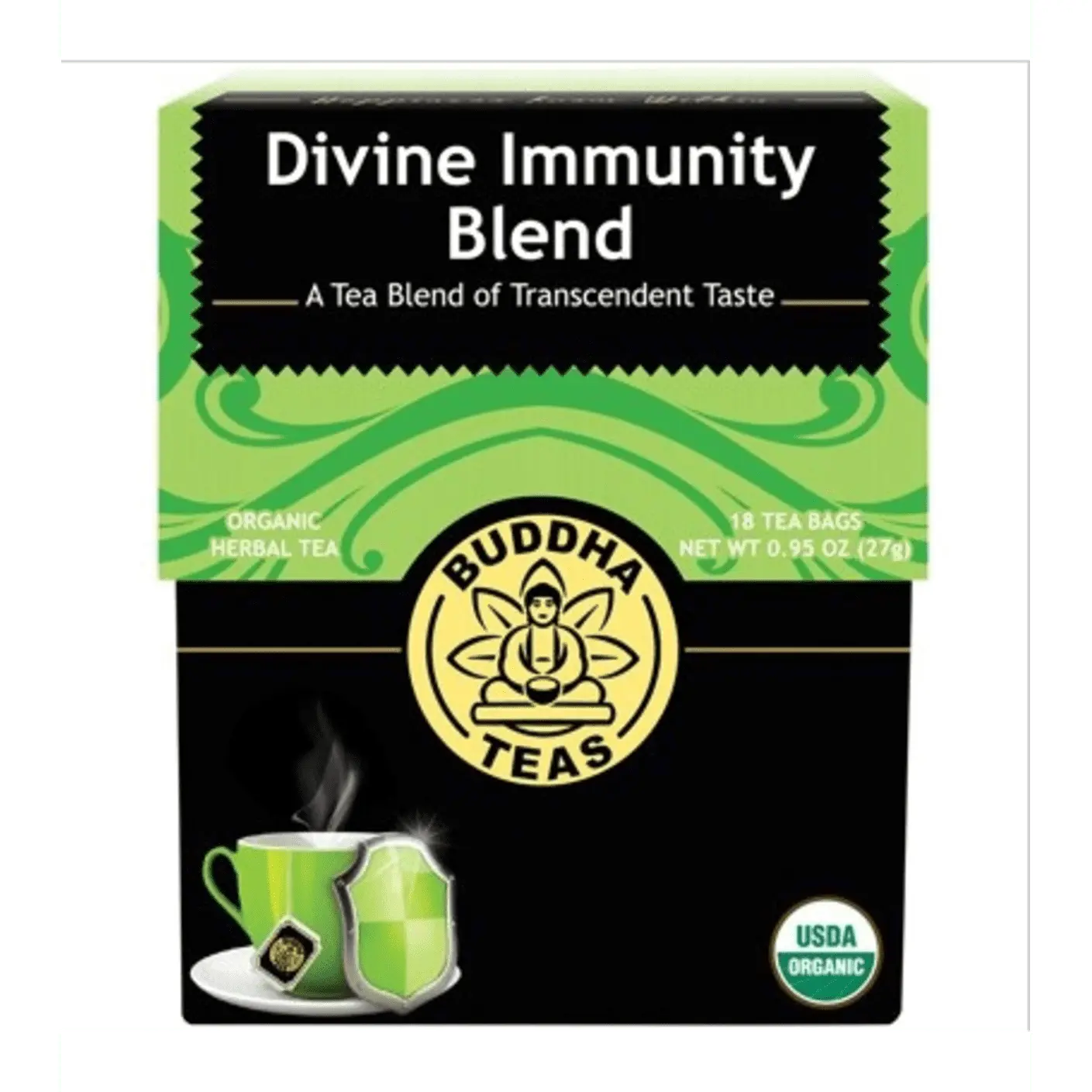 BUDDHA TEAS Organic Herbal Tea Bags Divine Immunity Blend 18 BUDDHA TEAS