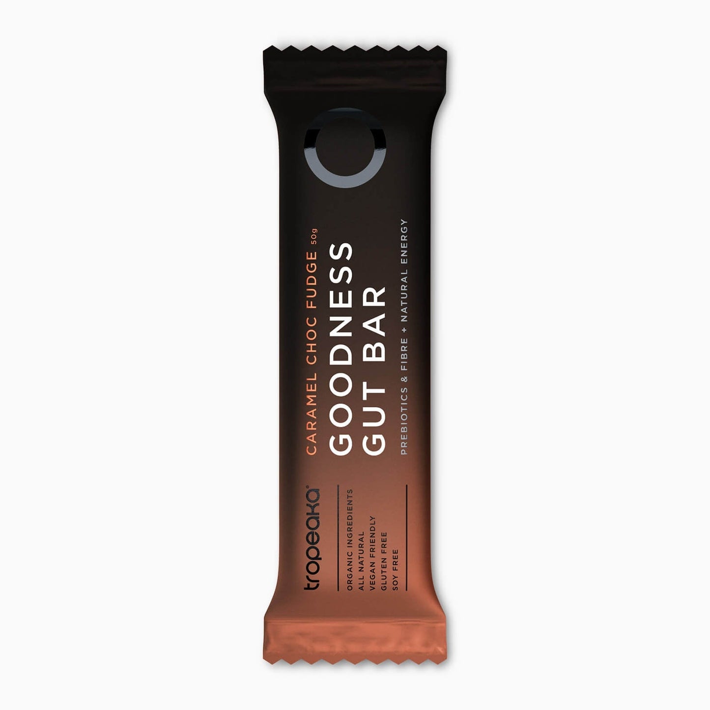 Tropeaka Caramel Choc Fudge Gut Bar 50g (Pack of 12) - Cutprice Online