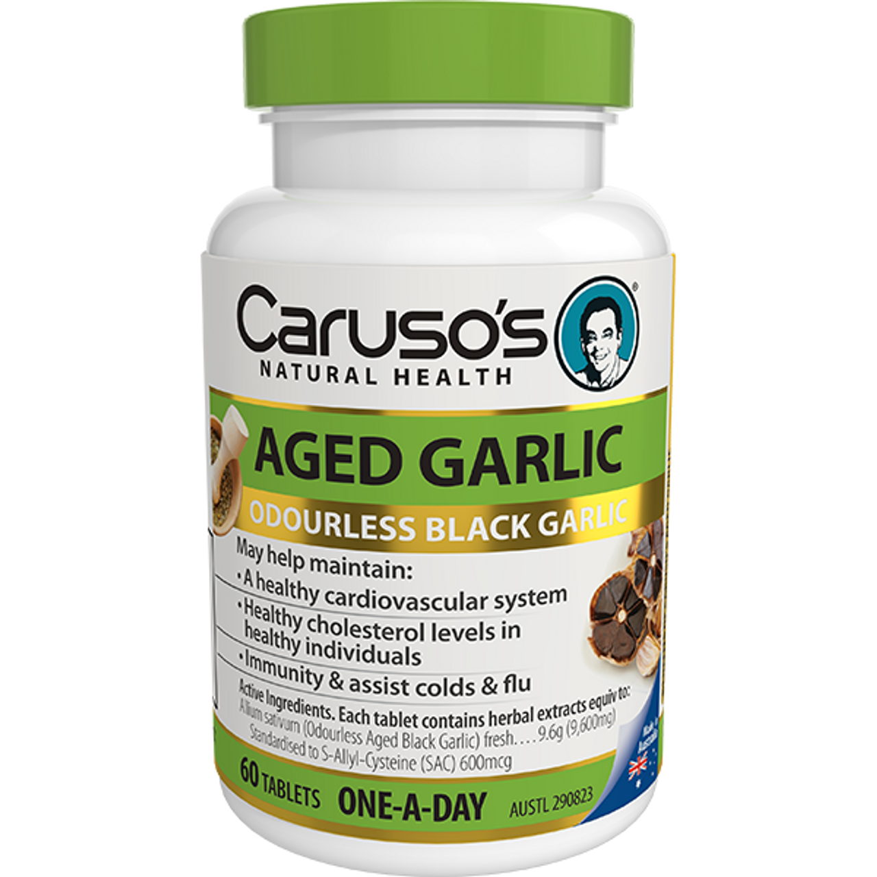 Caruso's Natural Health One a Day Aged Garlic Odourless 60 Tablets - Cutprice Online