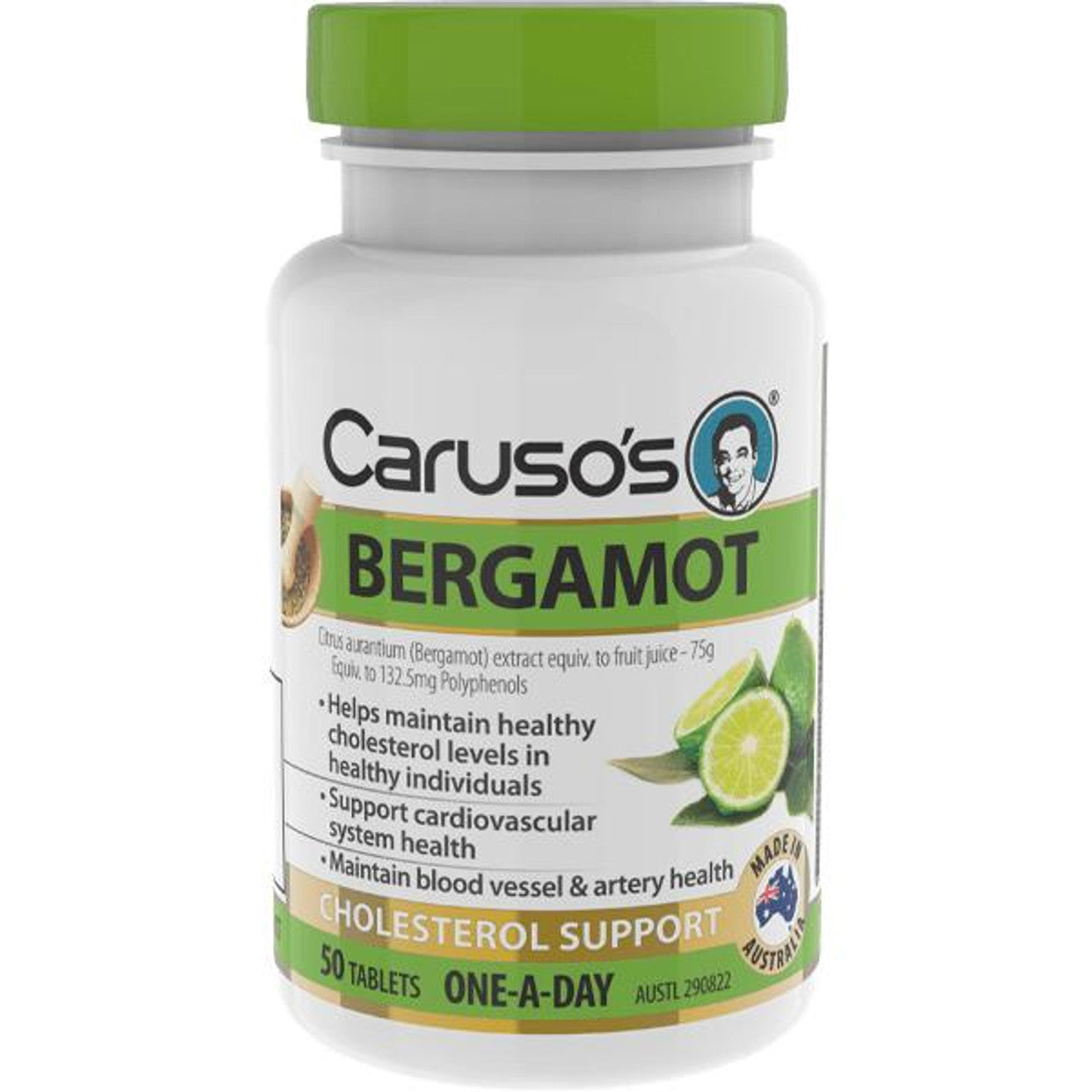 Caruso's Natural Health One a Day Bergamot 50 Tablets - Cutprice Online