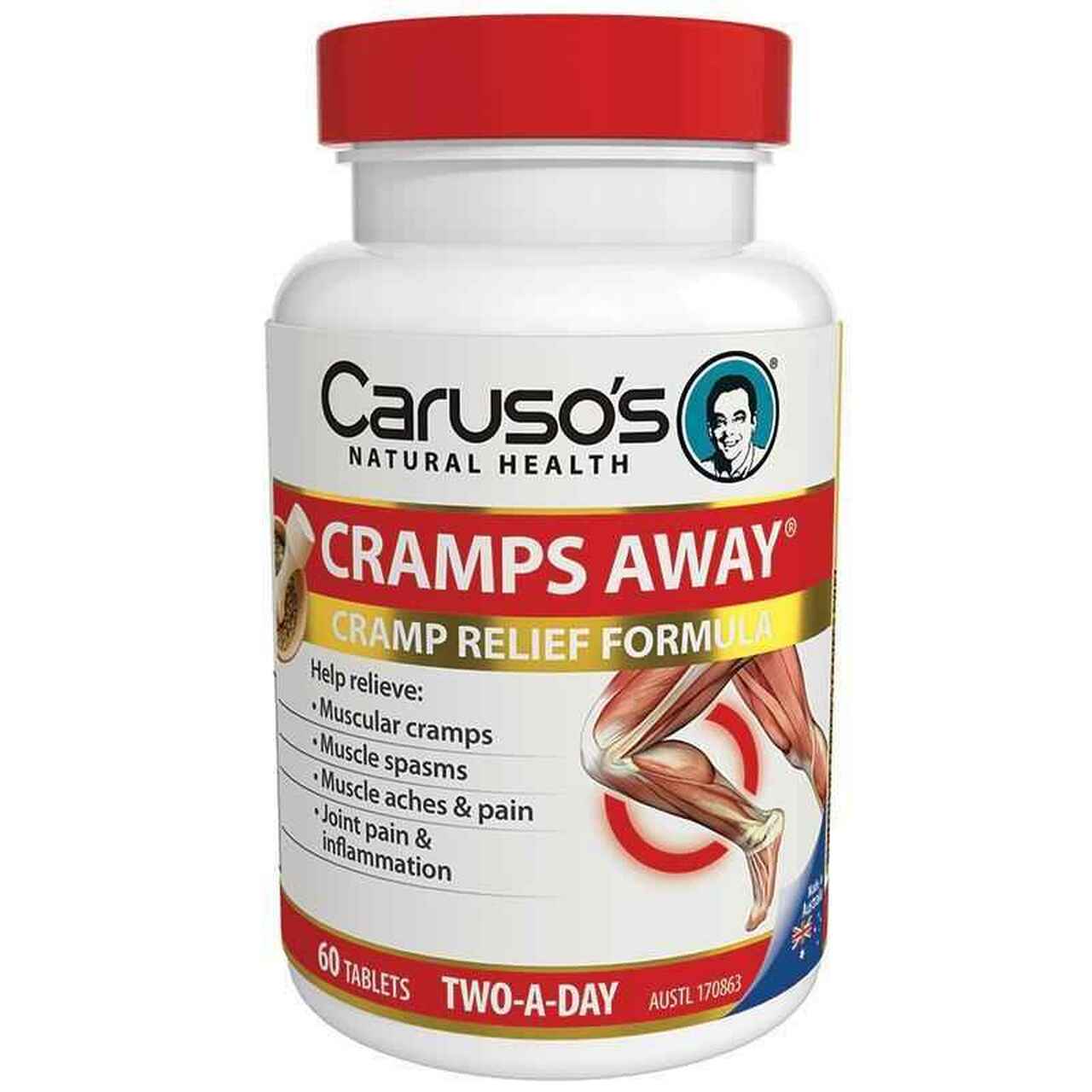 Caruso's Natural Health Cramps Away 60 Tablets - Cutprice Online