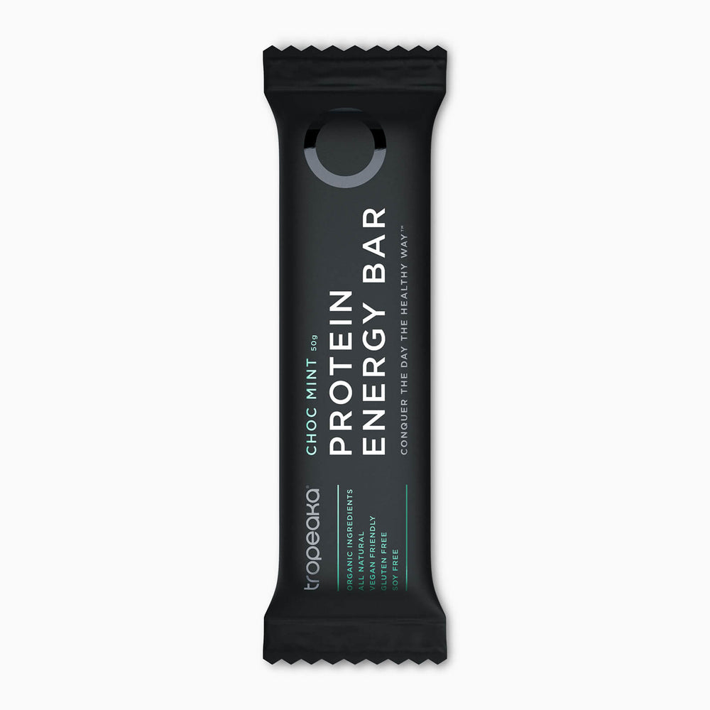 Tropeaka Protein Energy Bar Choc Mint 50g (Pack of 12) - Cutprice Online