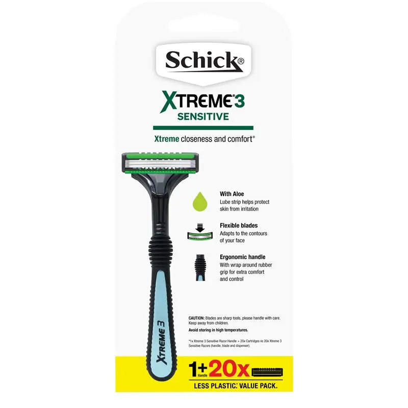 Schick Xtreme 3 Senstive Razor Kit 20pk