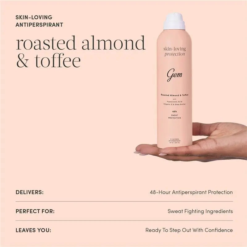 Gem Skin-Loving Roasted Almond & Toffee Deodorant Spray 127g