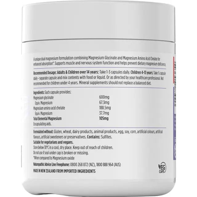 Nutra-Life Magnesium Glycinate 200 Capsules