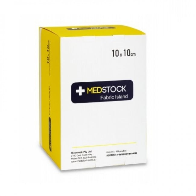 Medstock Fabric Island Dressing 10 x 10cm 100 Pack - Cutprice Online