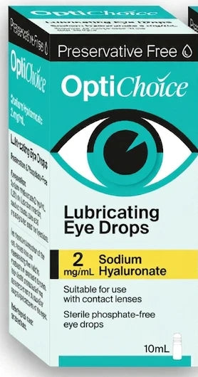 OptiChoice Lubricating Eye Drops (2mg/mL Sodium Hyaluronate) 10mL