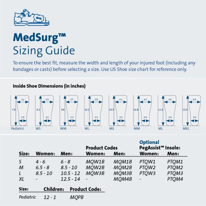 DARCO MEDSURG POST-OP SQUARED TOE SHOE OS-MQW - Cutprice Online
