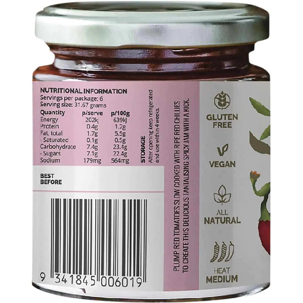 TURBAN CHOPSTICKS Jam Chilli 190g TURBAN CHOPSTICKS