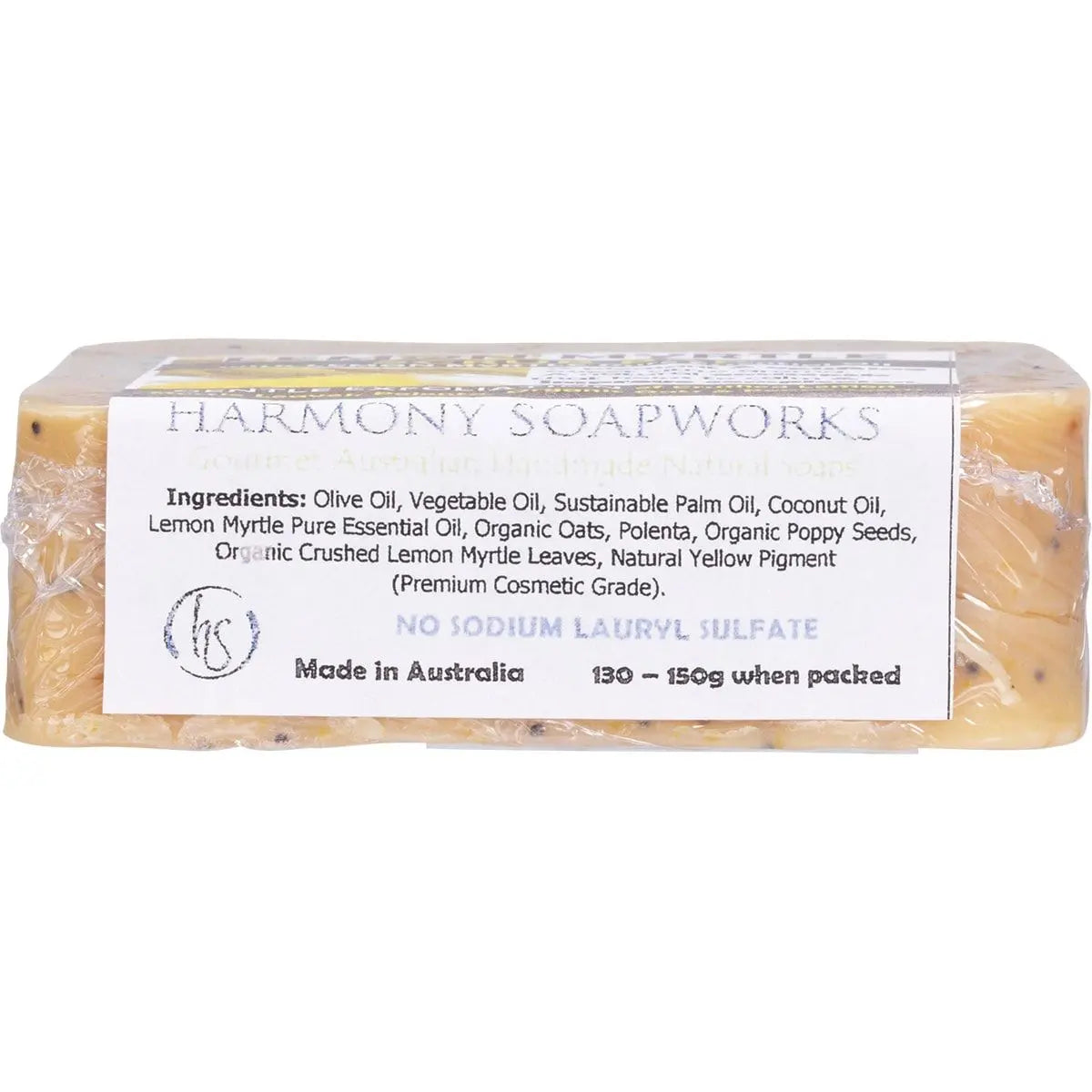 Harmony Soapworks Soap Scrub Bar - Lemon Myrtle 140g HARMONY