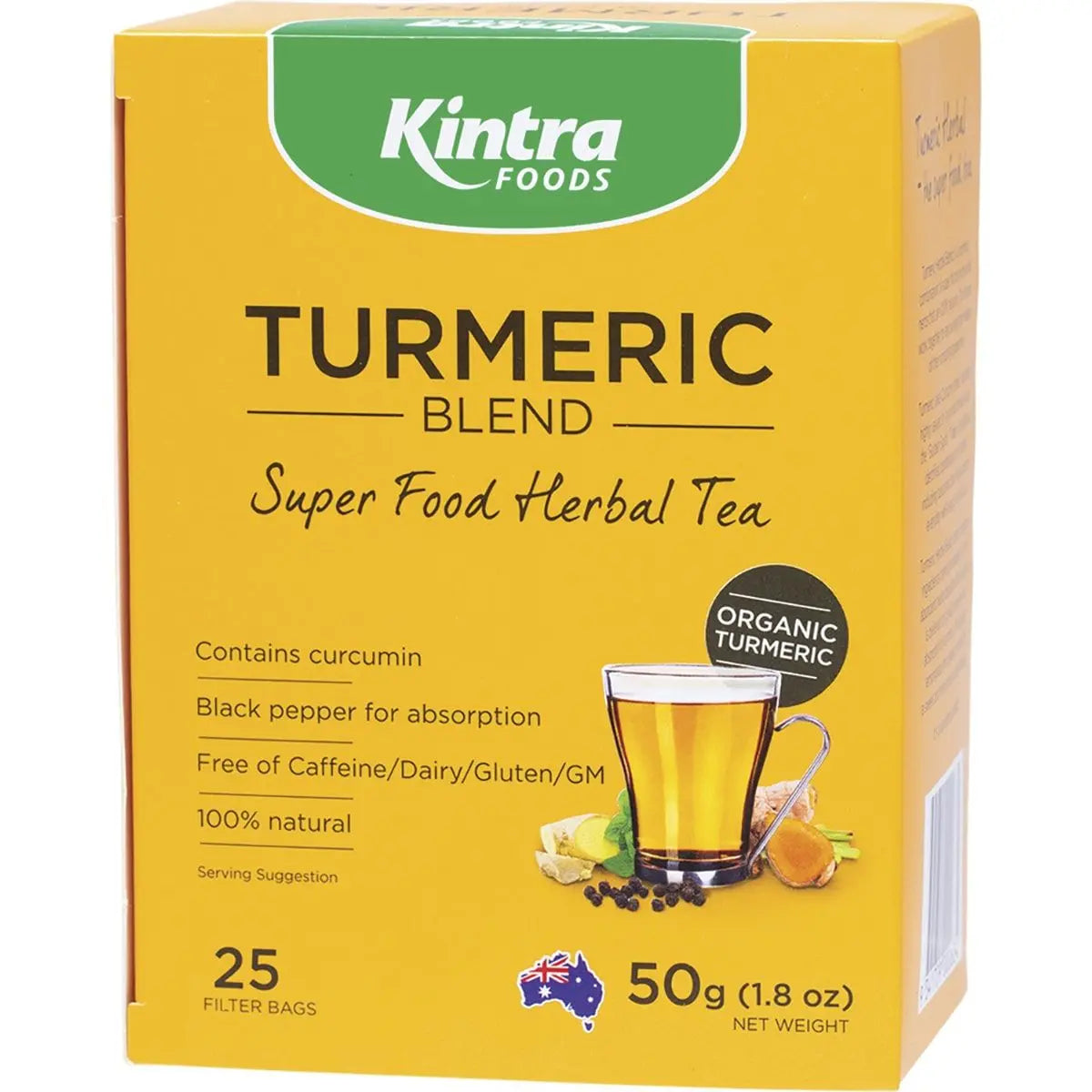 KINTRA FOODS Turmeric Blend Tea Bags 25 KINTRA FOODS