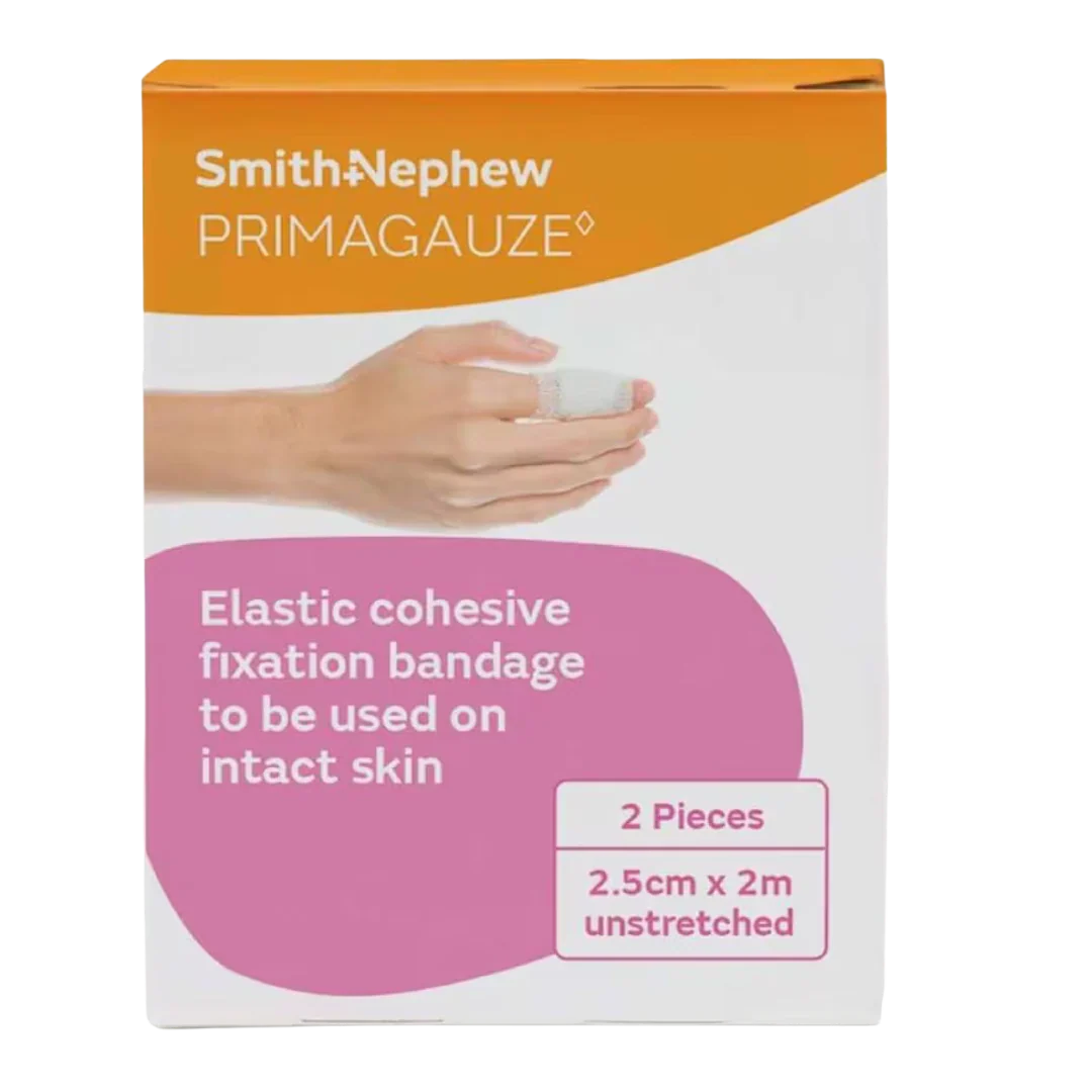 Primagauze Elastic Cohesive Bandage 2.5cm x 2m 2 Rolls