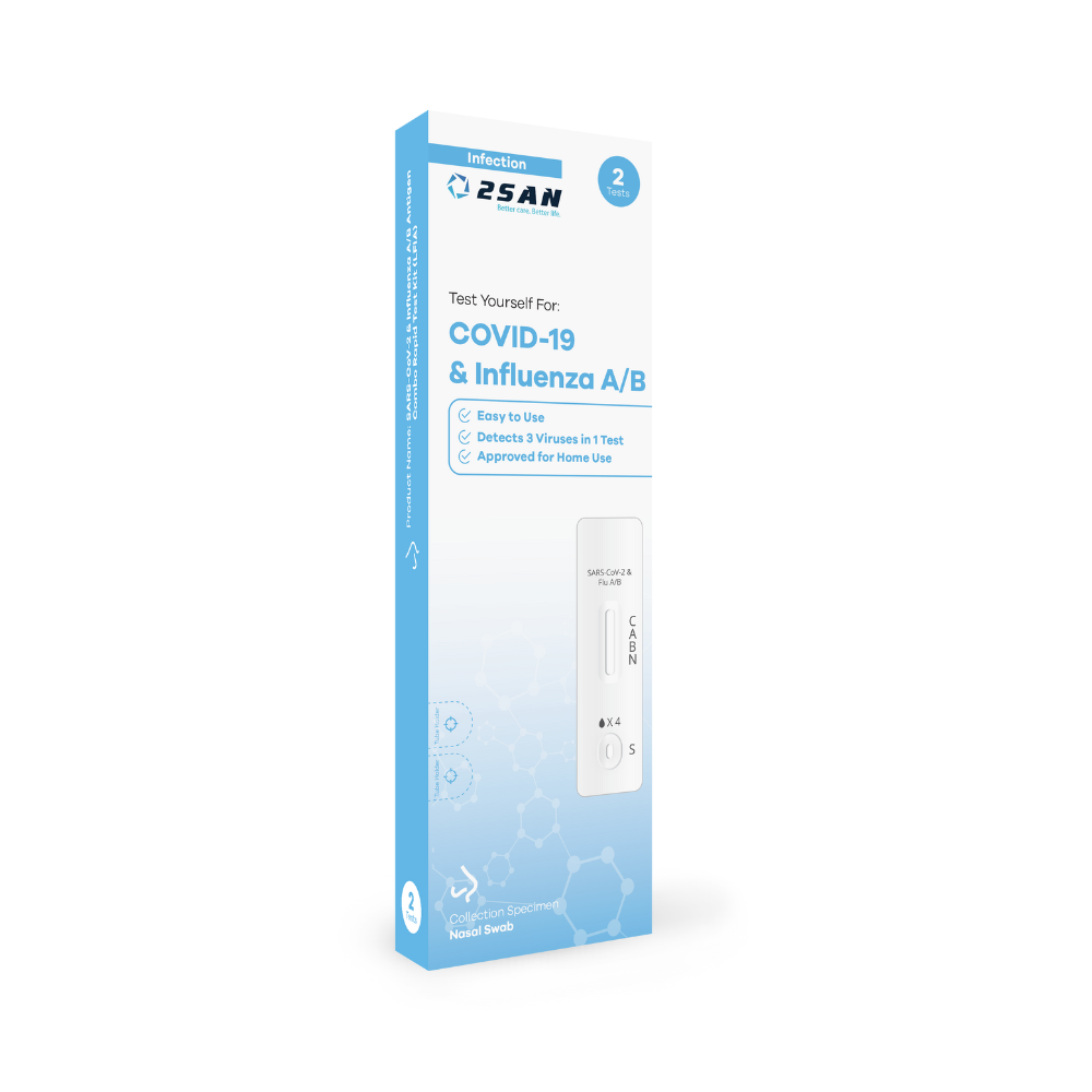2San Dual Covid 19 And Influenza A/B Rapid Antigen Test 2 Pack