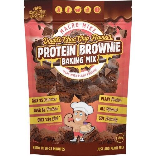 MACRO MIKE Protein Brownie Baking Mix Double Choc Chip 250g - Cutprice Online