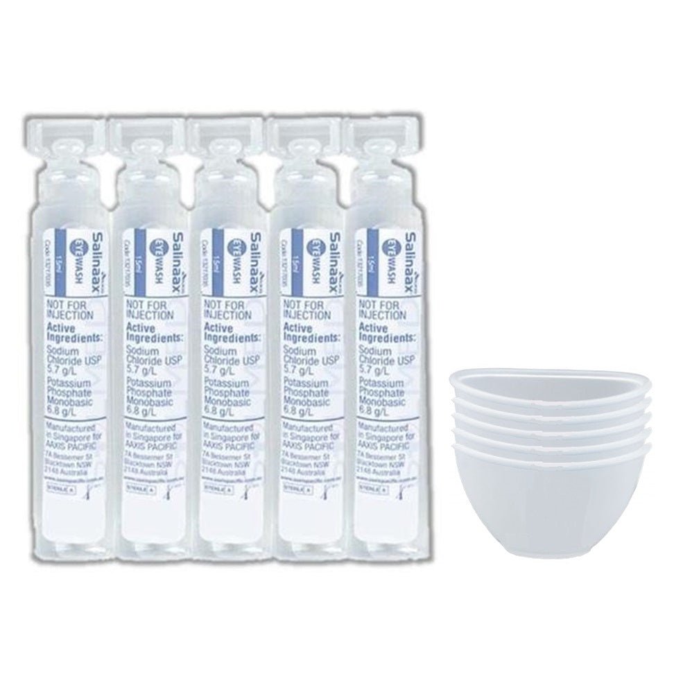 Reclens Saline Eye Wash Preservative Free Ampoule 10 X 15ml + 10 Eye Cups - Cutprice Online