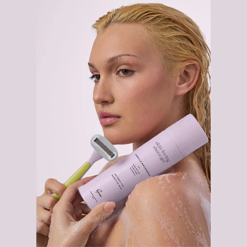 GEM Skin-Loving Shaving Gel - Vanilla Macadamia 195g