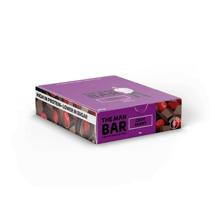 The Man Bar Choc Berry 50g 10PK - Cutprice Online