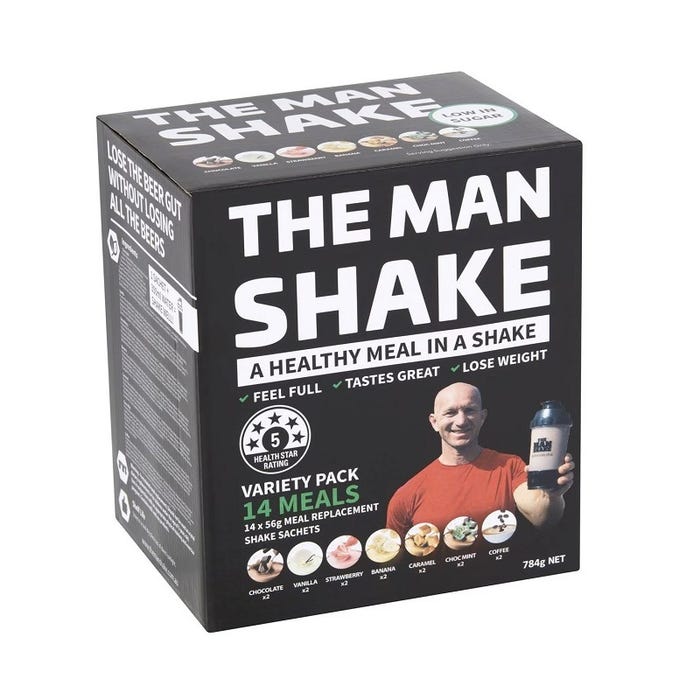 THE MAN SHAKE VARIETY PACK 14 SACHETS - Cutprice Online