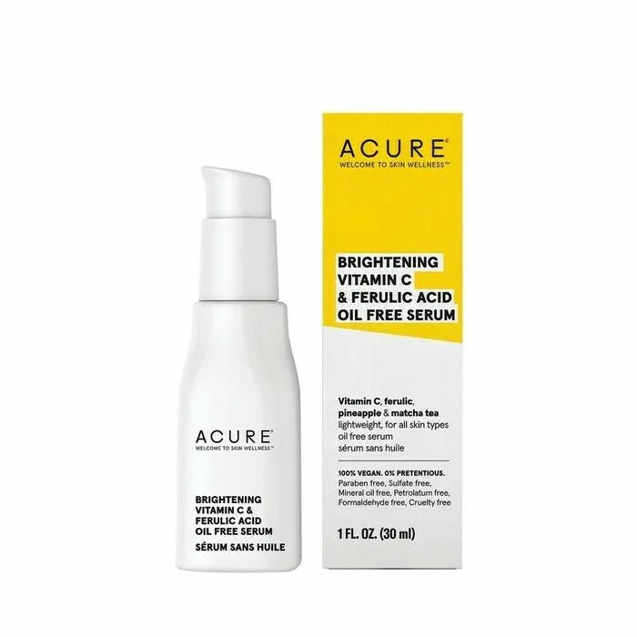 Acure Brightening Vit C & Ferulic Acid Oil Free Serum 30ml ACURE