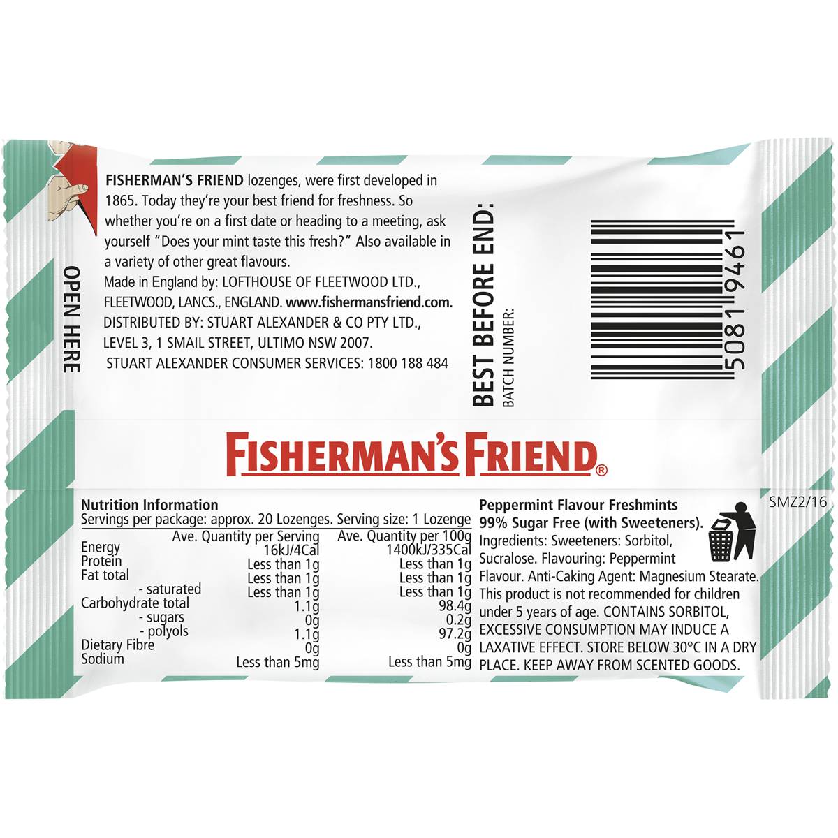 Fisherman's Friend Mints Fresh Sugar Free 25g - Cutprice Online