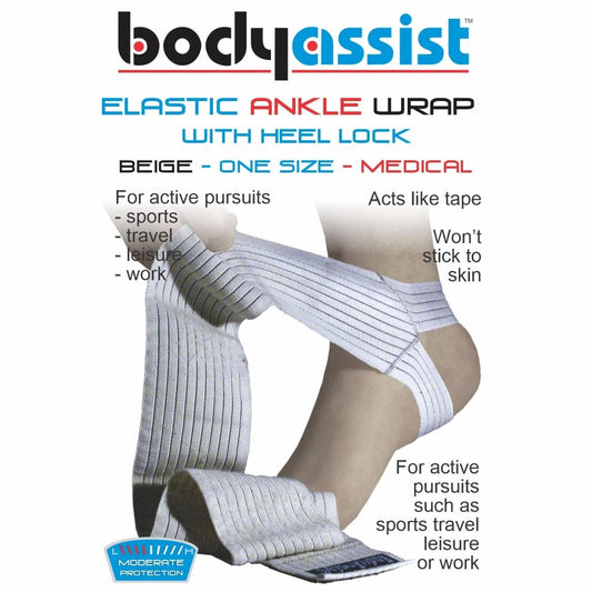 Body Assist Elastic Ankle Wrap With Loop Anchor - Cutprice Online