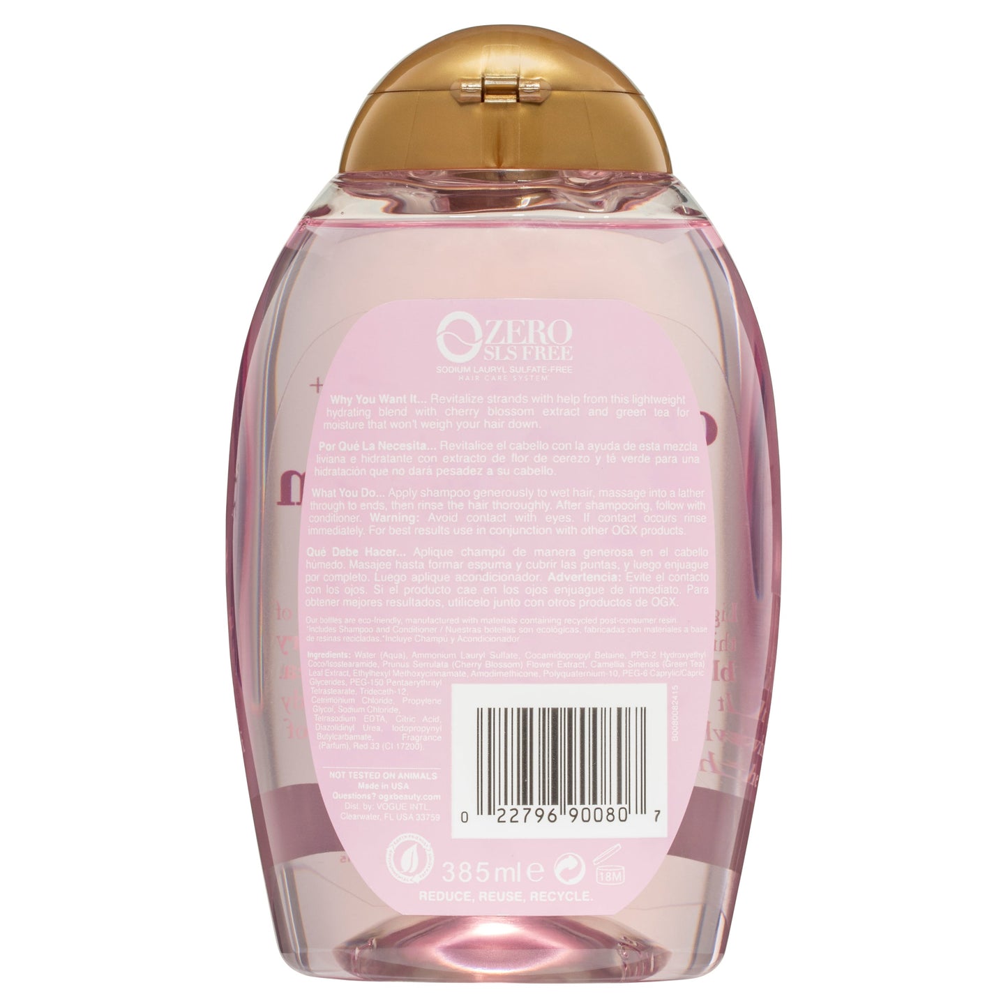 OGX Heavenly Hydration Cherry Blossom Shampoo 385ml - Cutprice Online