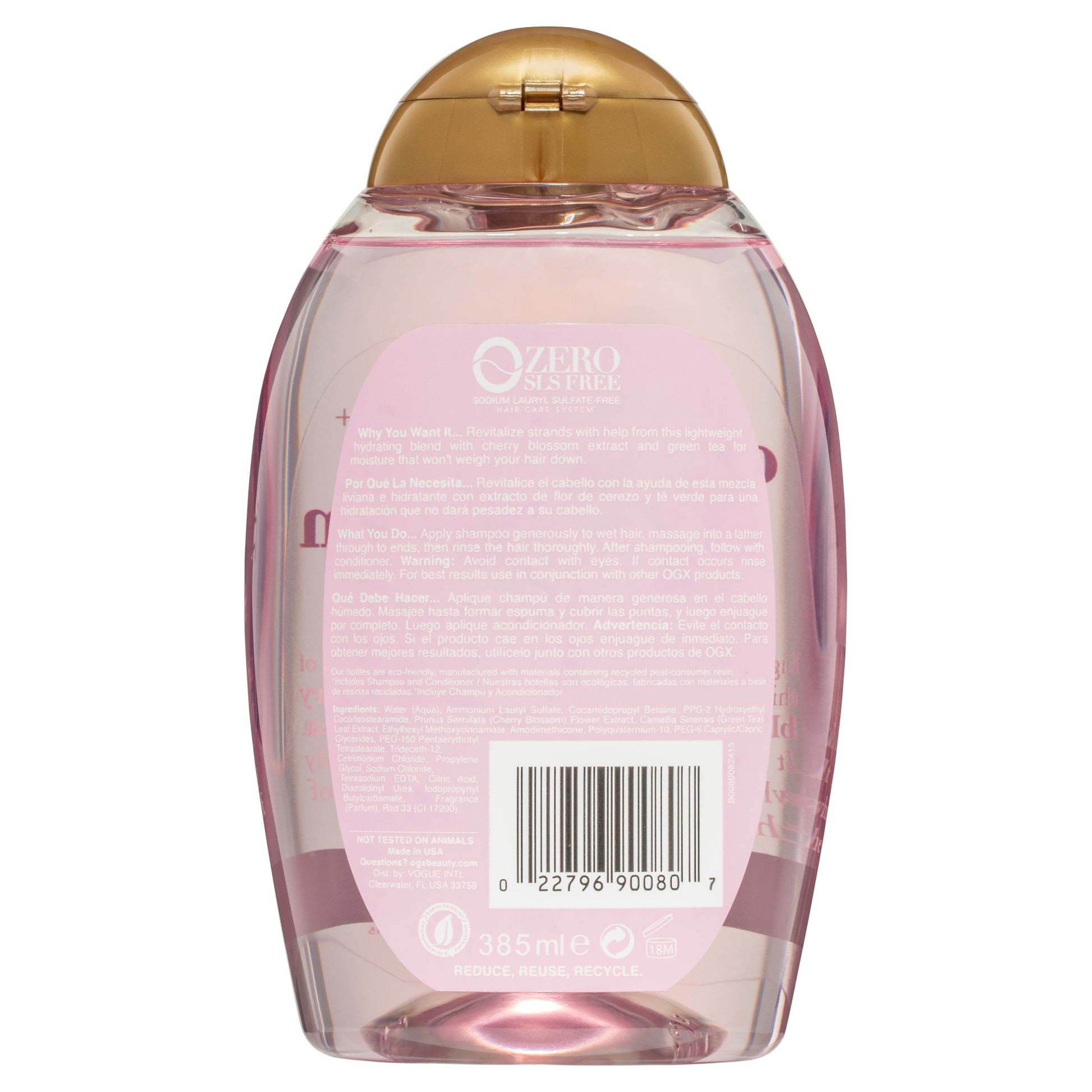 OGX Heavenly Hydration Cherry Blossom Shampoo 385ml - Cutprice Online