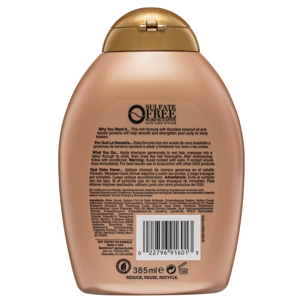 OGX Brazillian Keratin Therapy Ever Straight Shampoo 385mL - Cutprice Online
