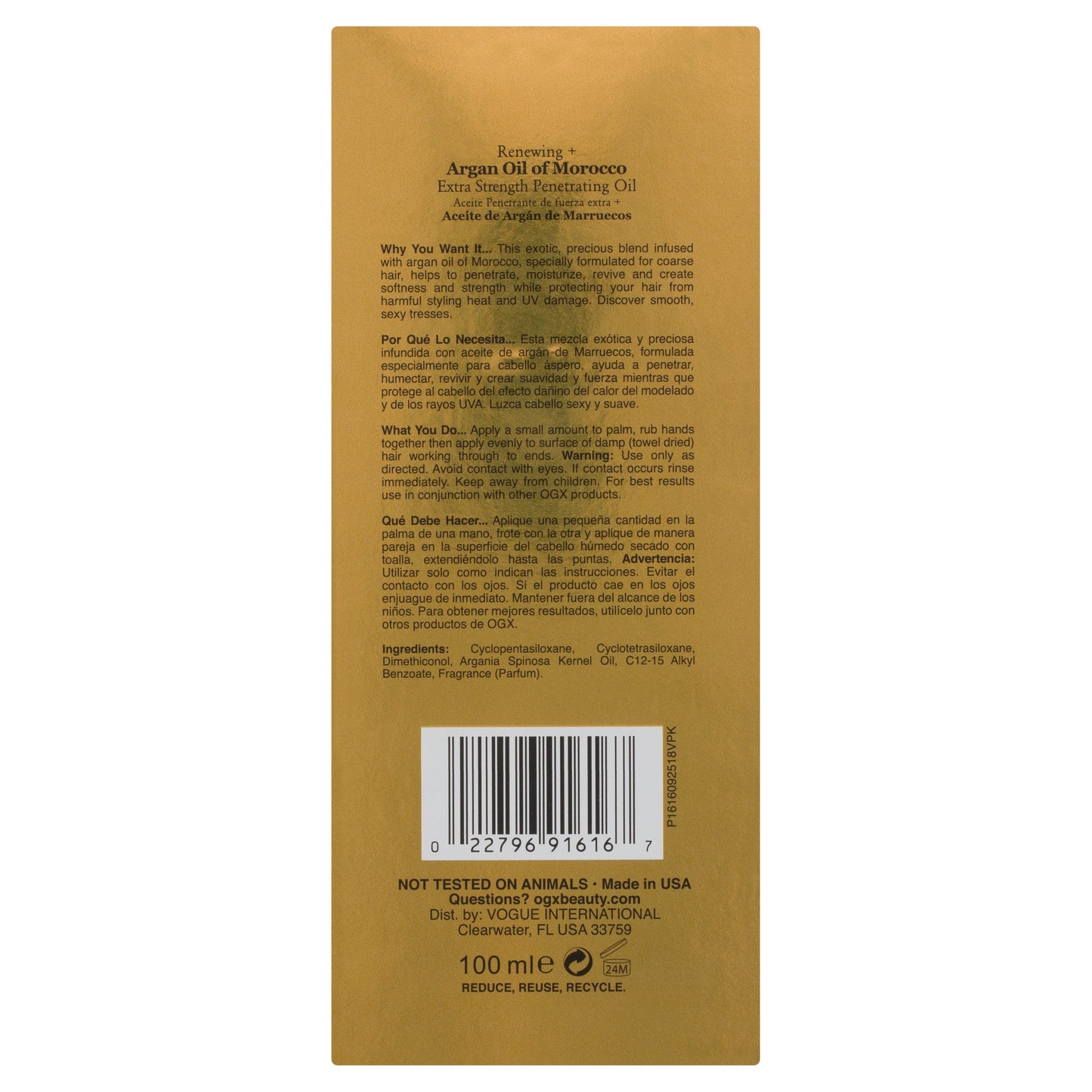 OGX Renewing Moroccan Argan Oil Extra Strength Penetrating Oil 100ml - Cutprice Online