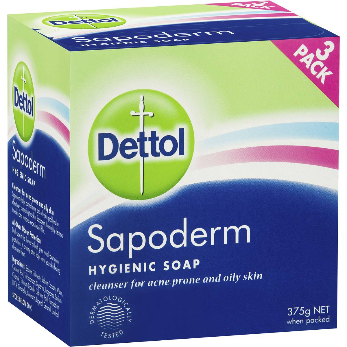 Dettol Hygienic Antibacterial Sapoderm Soap for Acne and Oily Skin - Cutprice Online