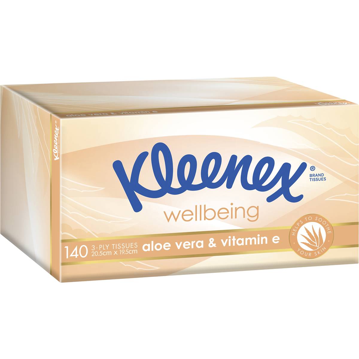 Kleenex Aloe Vera & Vitamin E 3 Ply Facial Tissues 140 Pack - Cutprice Online