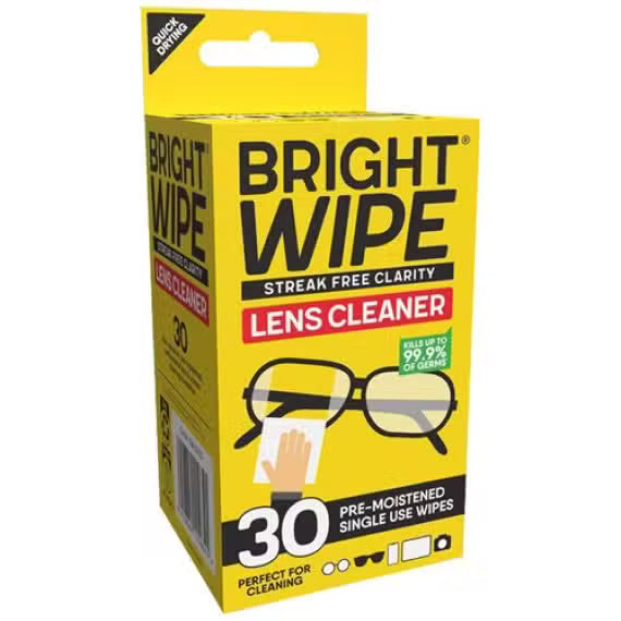 Bright Wipes Lens Wipe 30 Pack