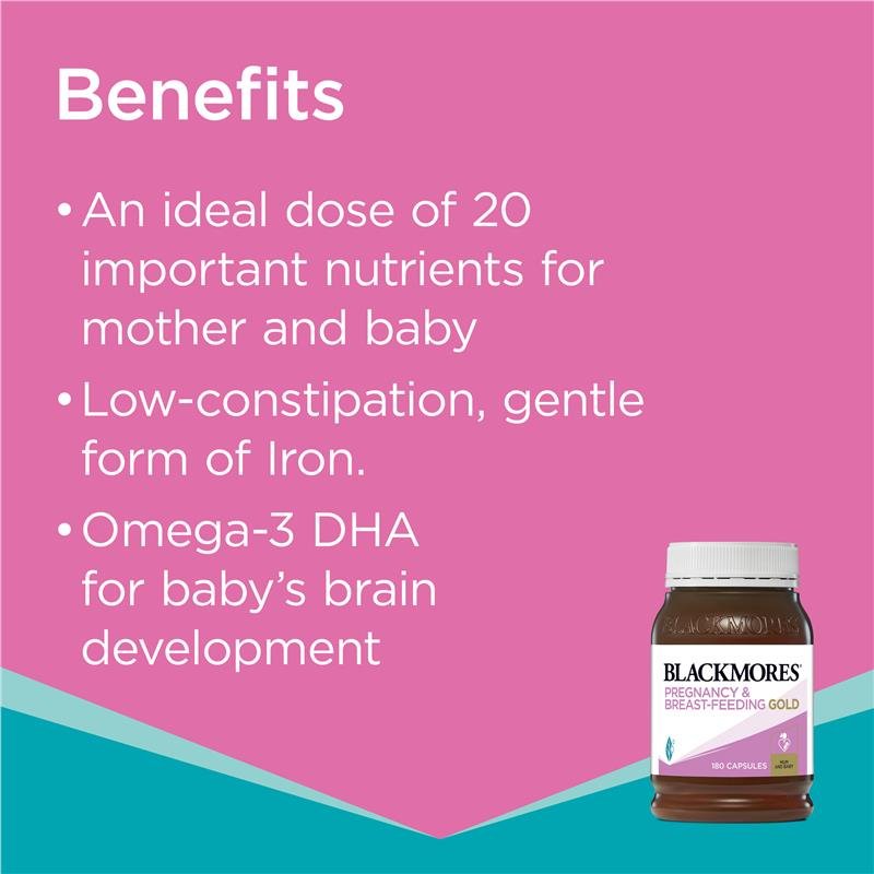 Blackmores Pregnancy and Breastfeeding Gold 180 Capsules - Cutprice Online