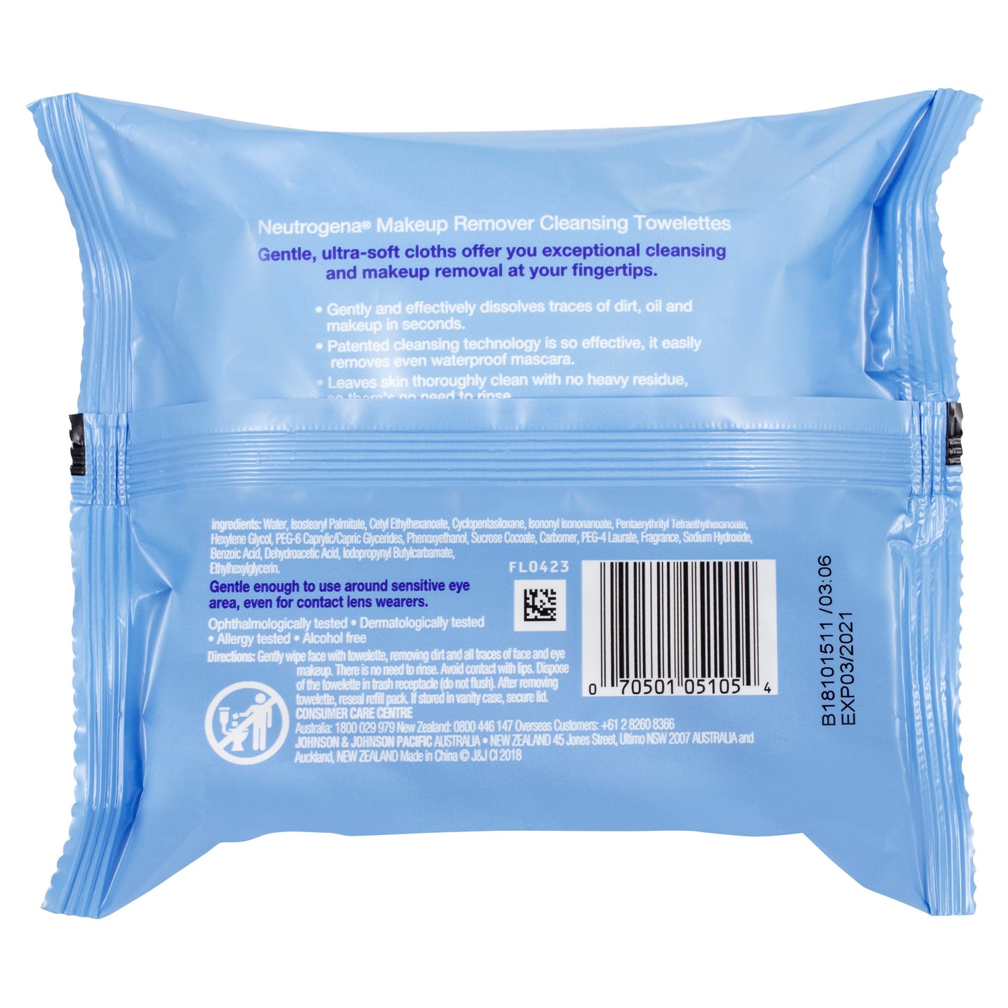 Neutrogena Makeup Remover Cleansing Towelettes Refill 25 Pack - Cutprice Online