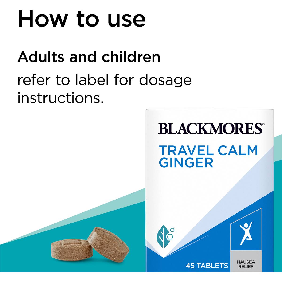 Blackmores Travel Calm Ginger 45 Tablets - Cutprice Online