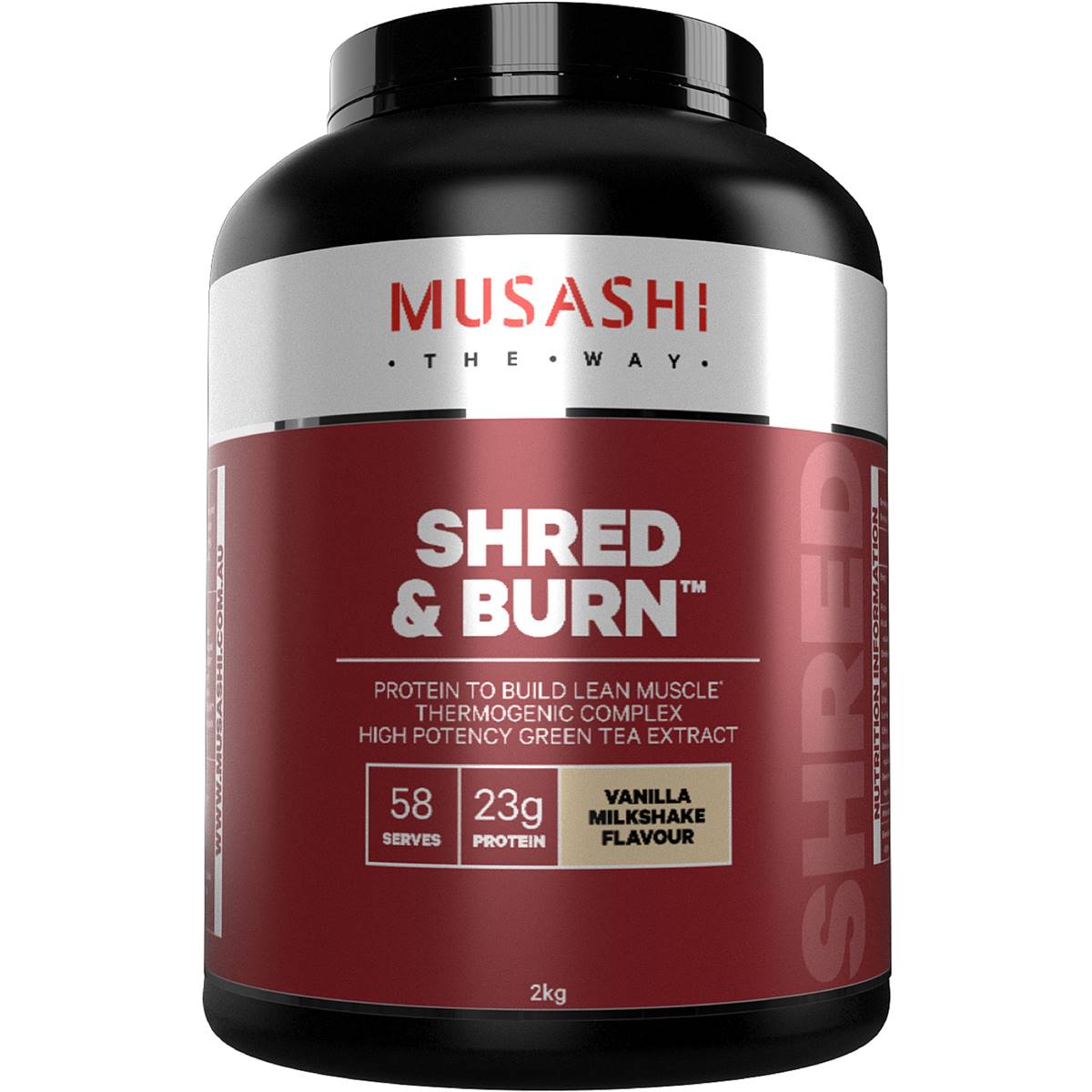 Musashi Shred & Burn Van Milkshake Powder 2kg - Cutprice Online
