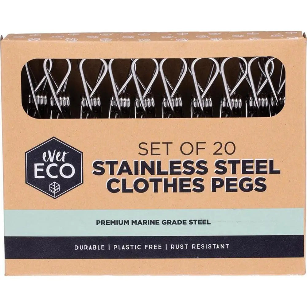 EVER ECO Stainless Steel Clothes Pegs Premium Marine Grade 20 EVER ECO