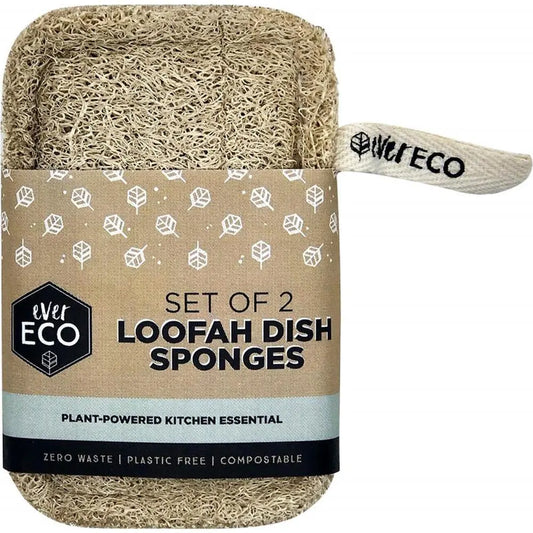 EVER ECO Loofah Dish Sponges Set of 2 2pk EVER ECO