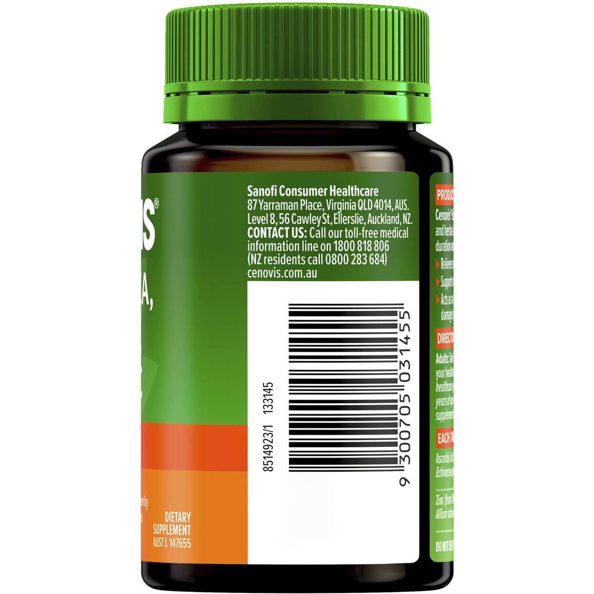 Cenovis Echinacea, Garlic, Zinc & C Tablets 60 Capsules - Cutprice Online