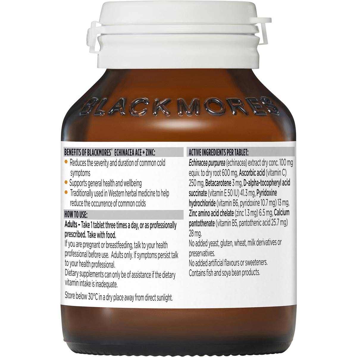 Blackmores Echinacea Ace + Zinc 60 Tablets - Cutprice Online