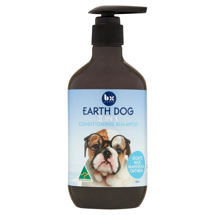 BX Earth Dog Goatsmilk and Manuka Natural 2 in 1 Dog Conditioning Shampoo 500ml