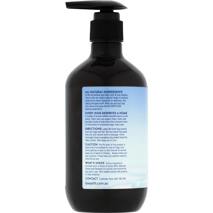 BX Earth Dog Goatsmilk and Manuka Natural 2 in 1 Dog Conditioning Shampoo 500ml