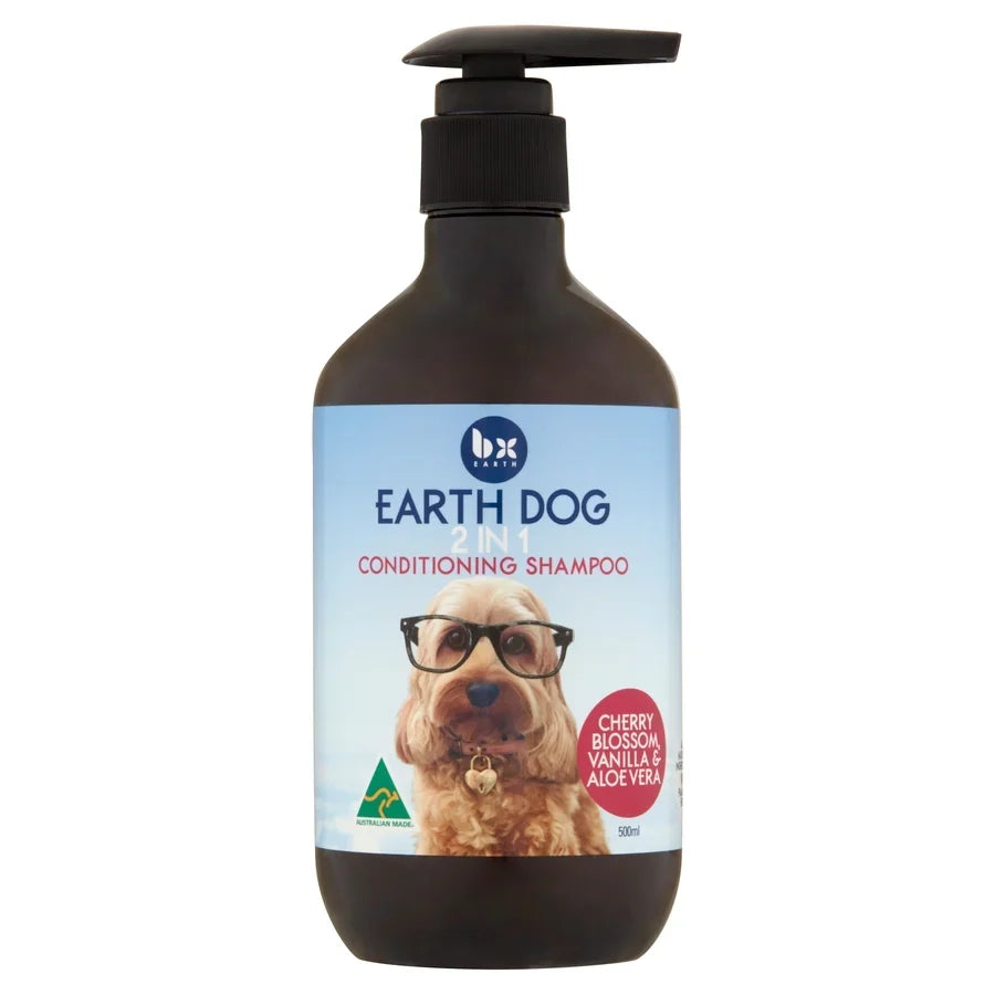 BX Earth Dog 2 In 1 Cherry Blossom Vanilla & Aloe Vera All Natural Conditioning Shampoo 500ml