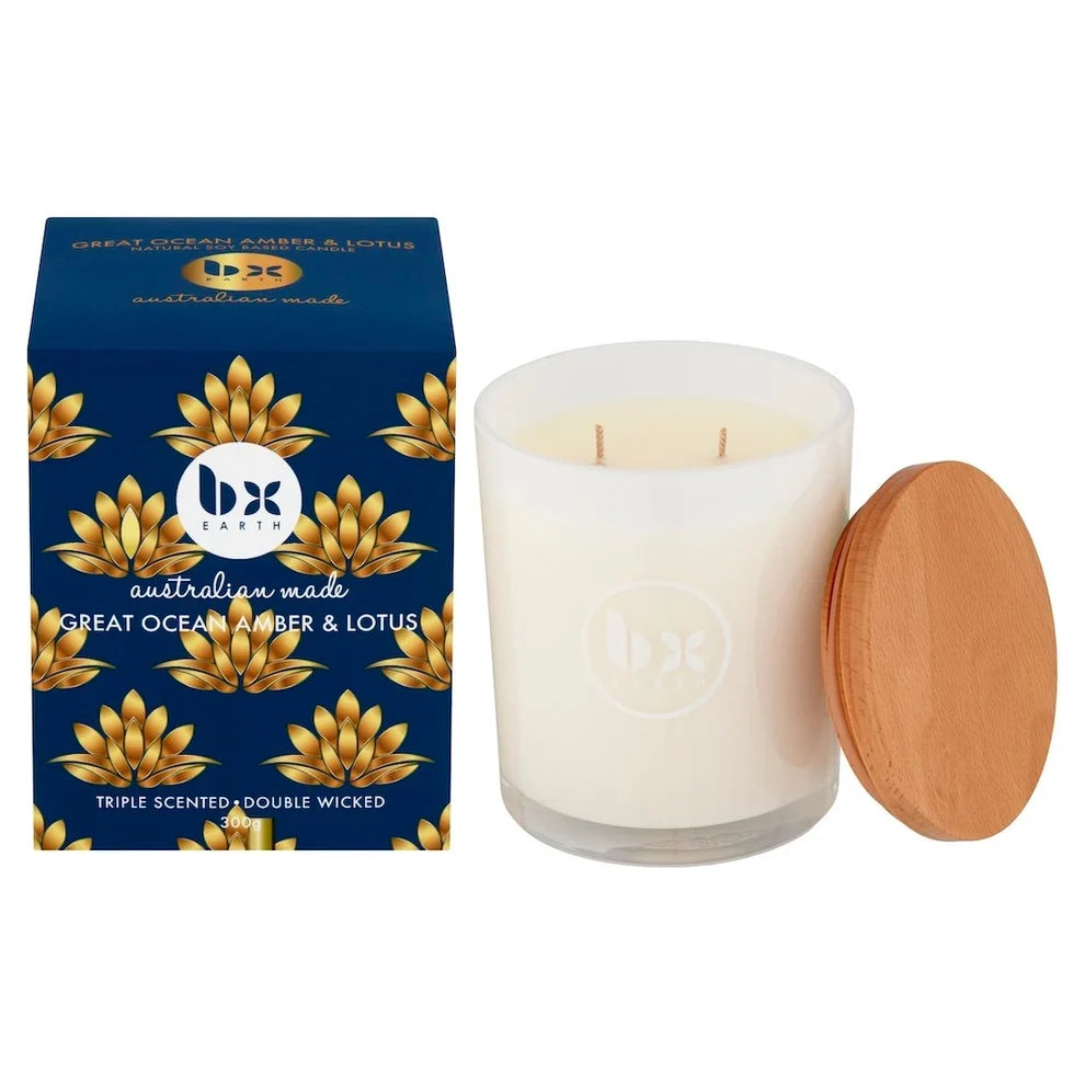 BX Earth Ocean Amber & Lotus Soy Candle 300g