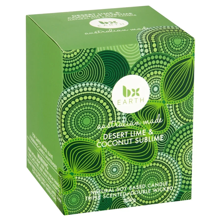 BX Earth Desert Lime & Coconut Soy Candle 300g