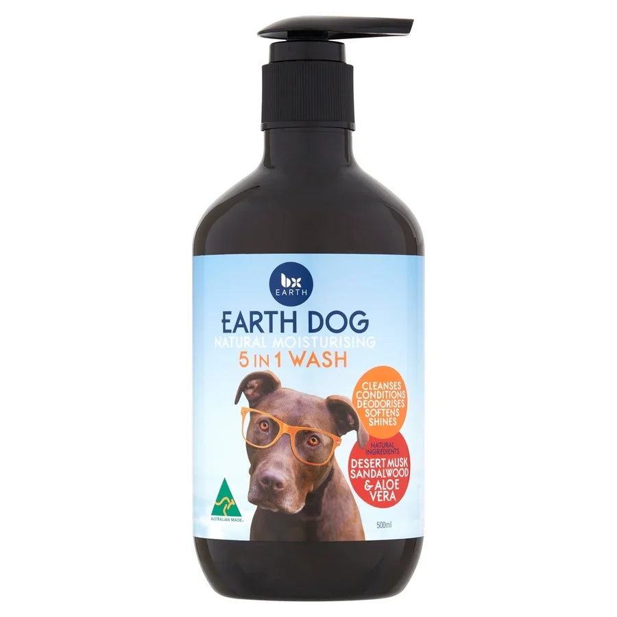 BX Earth Dog 5 in 1 Moisturising Sandalwood & Desert Musk Shampoo Wash 500ml